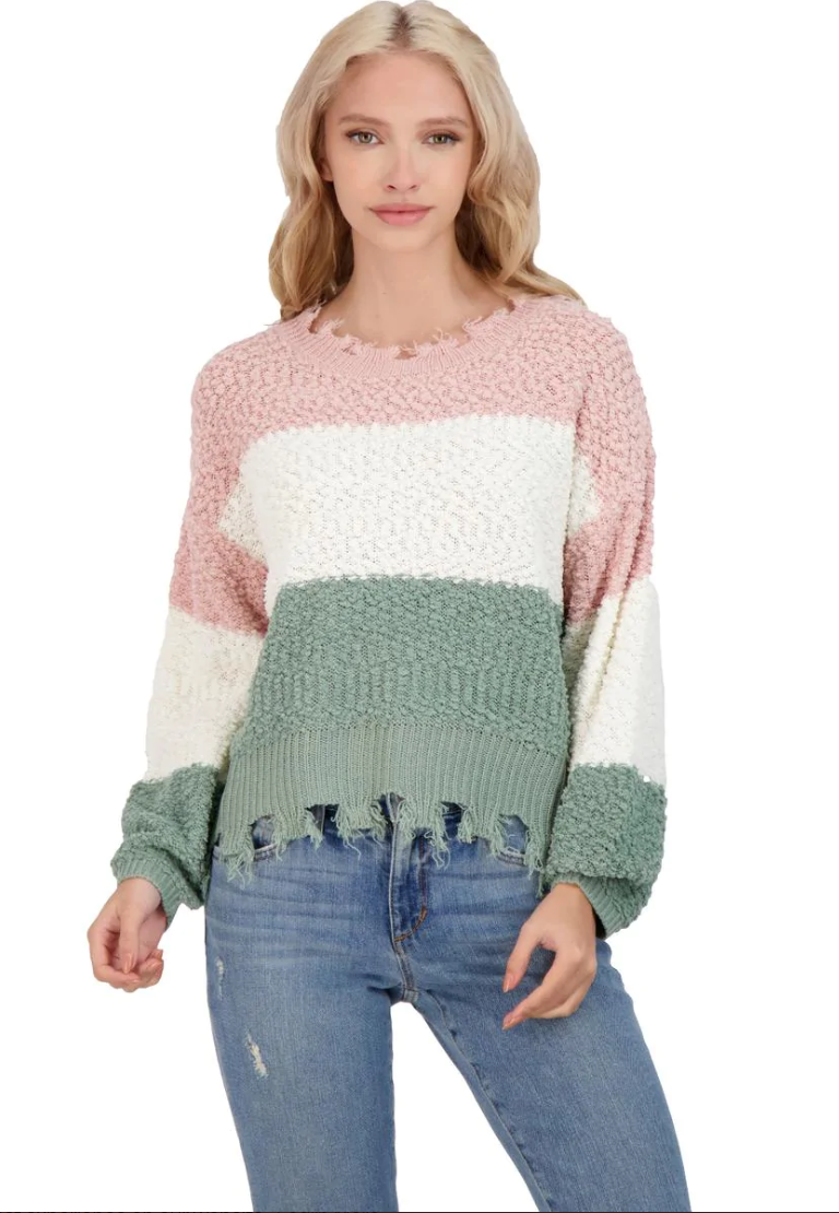 Jolie and Joy by Fct With Love Womens Crew Neck Drop Shoulder Pullover