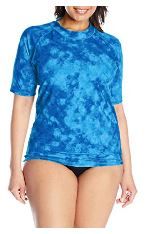 Kanu Surf Women's Plus-Size UPF 50+ Active Rash guard & Workout Top, Blue, 1X