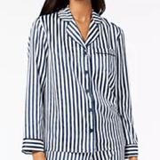 Alfani Women's Satin Notch Collar Pajama Top, Size  Large