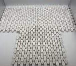 Lot of 3 sheets 12 in. x 12 in. Marble Mosaic Floor and Wall Tile