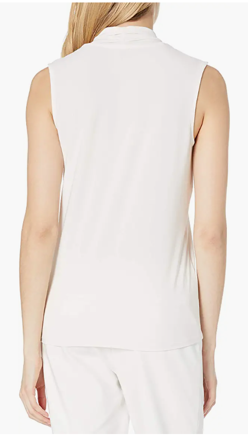 Tahari ASL Petite Shirred V-Neck Top