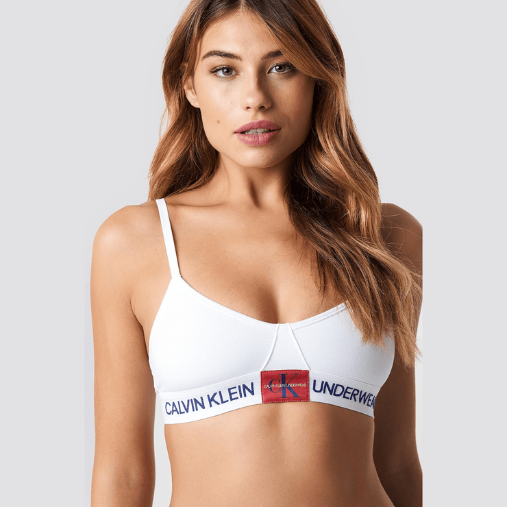 Monogram logo unlined sale triangle bralette