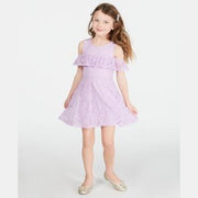 Epic Threads Toddler Girls Floral Lace Dress, Purple, Size 3T