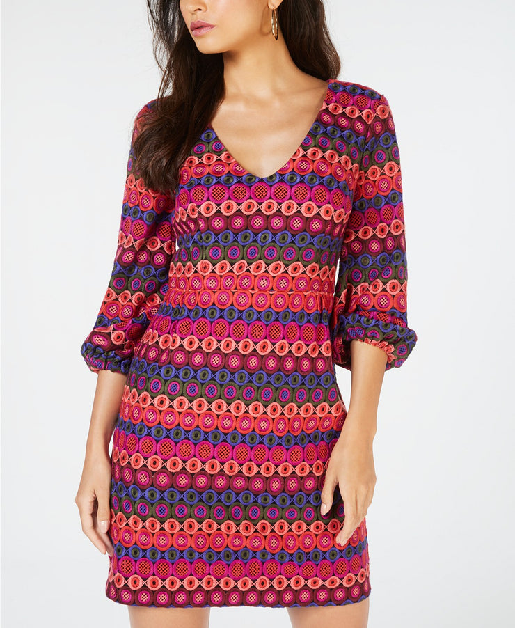 Trina Turk Nicole Crochet Dress W/ Bubble Sleeves, Size 4