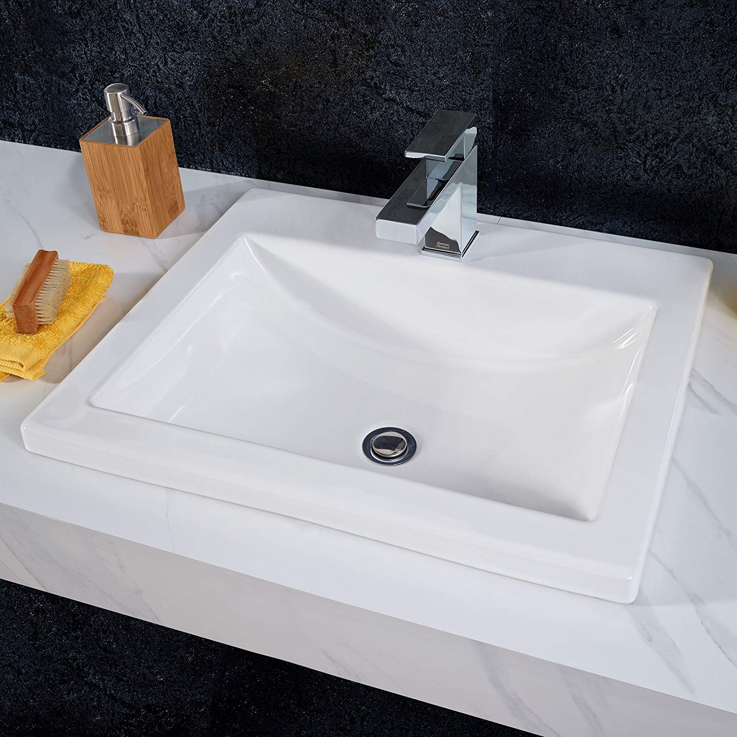 American Standard 0643001.020 Studio Drop in Sink with Center Faucet Holes