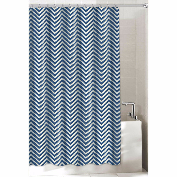 Colordrift Fabric Shower Curtain Chevron Pattern 72 X 72