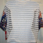 Xhilaration Juniors White Lace Floral Sheer Crop Top Shirt, Various Sizes