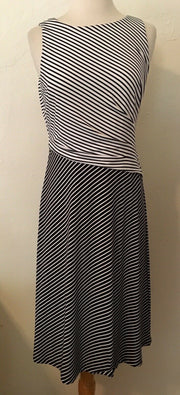 Lauren Ralph Lauren Striped Mixed Media Jersey Dress, Size 6