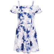 Epic Threads Little Girls Tie-Dyed Cold-Shoulder Dress, Size 4