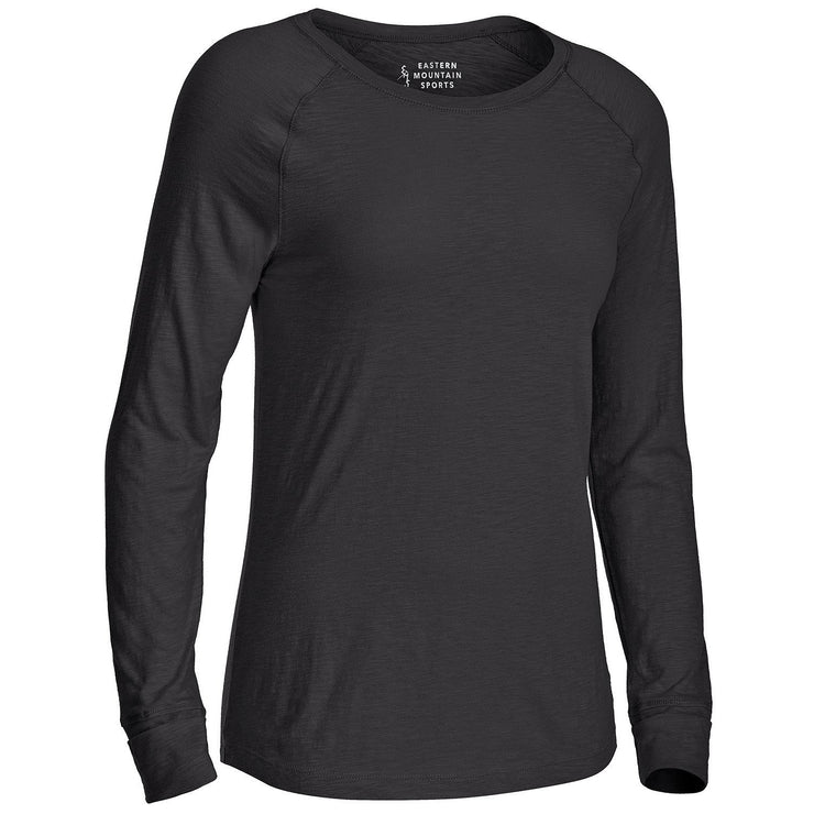 Eastern Mountain Womens Solid Organic Cotton Long-Sleeve Tee,Various Colors