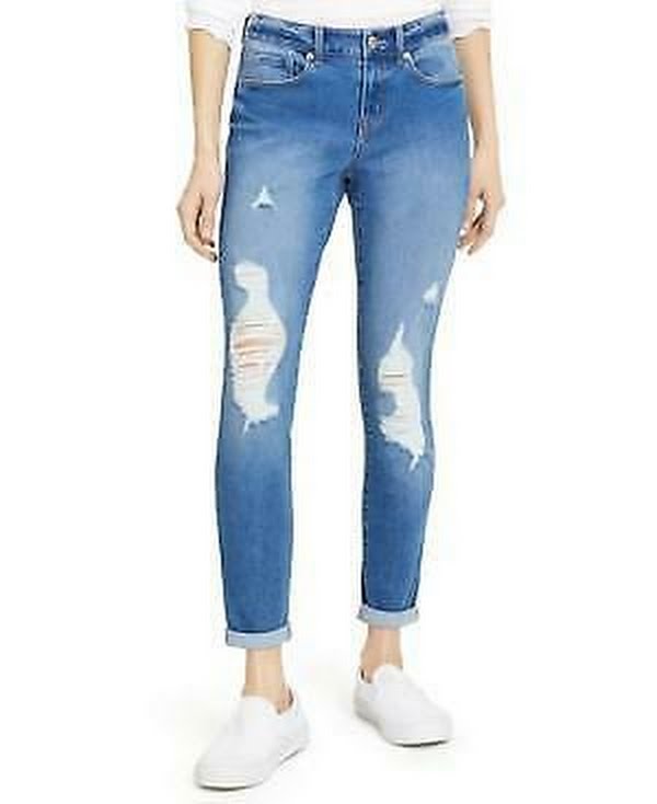 Rewash Juniors Ripped Cuffed Jeggings, Size 3