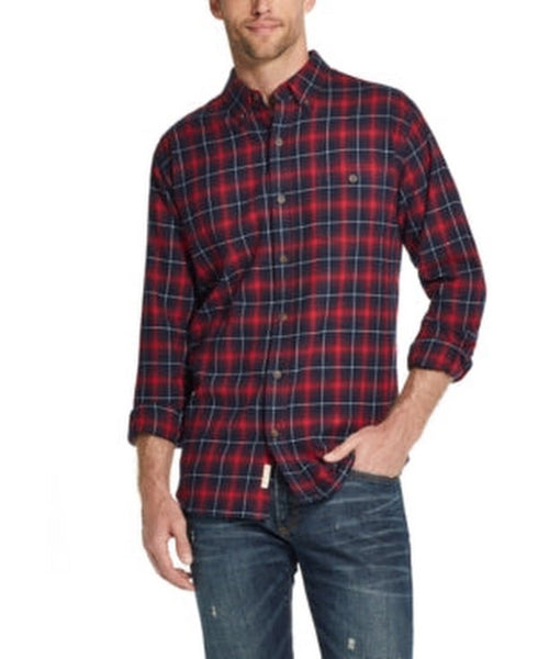 Weatherproof Vintage Mens Brushed Antique Flannel Plaid Shirt