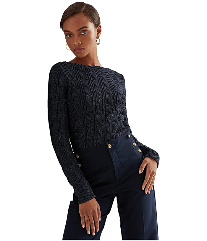 Lauren Ralph Lauren Cable-Knit Cotton-Blend Boatneck Sweater