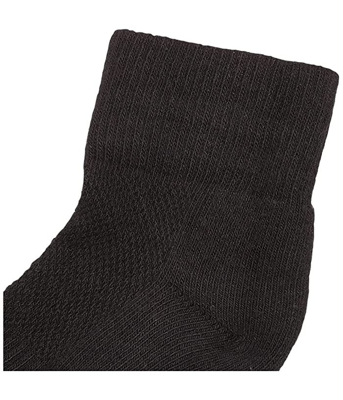 No Nonsense Womens Soft and Breathable Cushioned Quarter Top Sock, Black, 4–10