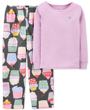 Carters Little & Big Girls 2-pc. Pant Pajama Set, 7 , Purple