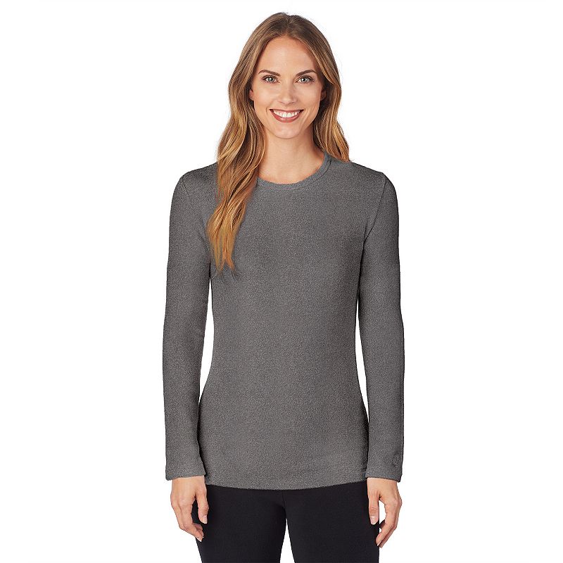 Cuddl Duds Fleece Wear Long Sleeve Stretch Thermal Top