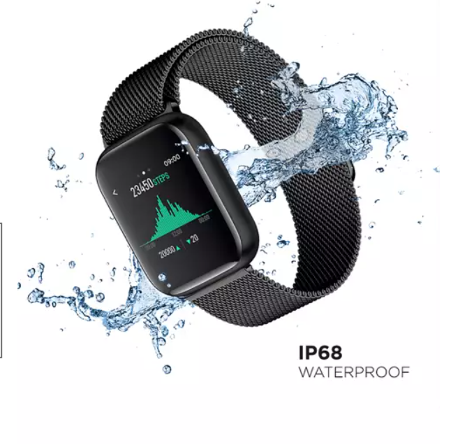 iTouch Air 3 Touchscreen Smartwatch Fitness Tracker for Men and Women: Black Cas