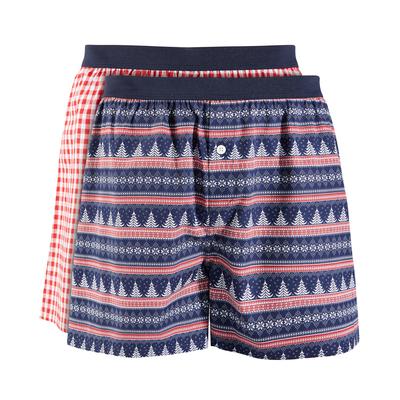 Club Room Mens 2-Pk. Holiday Printed Cotton Boxers