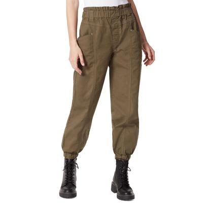 Frayed Denim Paper Bag-Gy Jogger Pants – Olive Night, Size 32