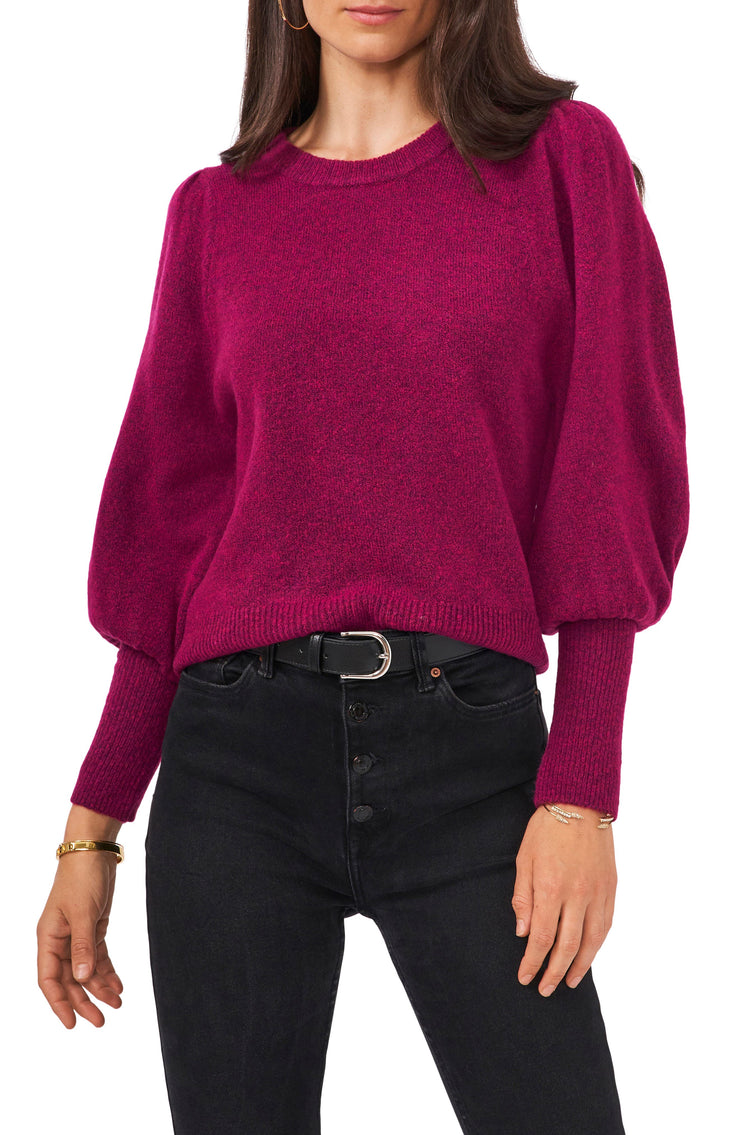 Vince Camuto Balloon Sleeve Sweater, Size X-Small in Frenzy Pink