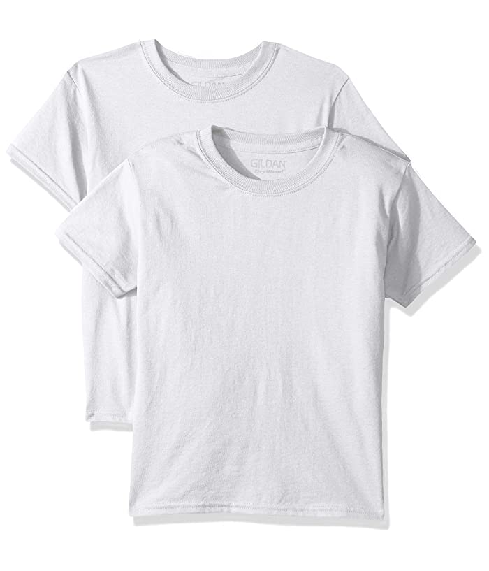 Gildan Youth DryBlend T-Shirt, Style G8000B, 2-Pack, White, Large