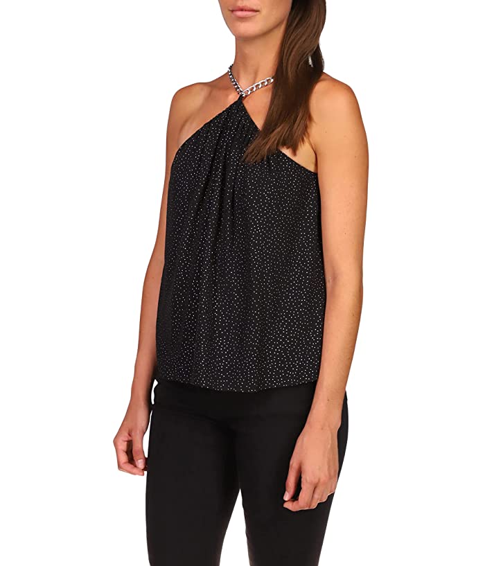 Michael Kors Sleeveless Chain Neck Halter Top