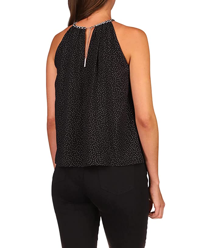 Michael Kors Sleeveless Chain Neck Halter Top