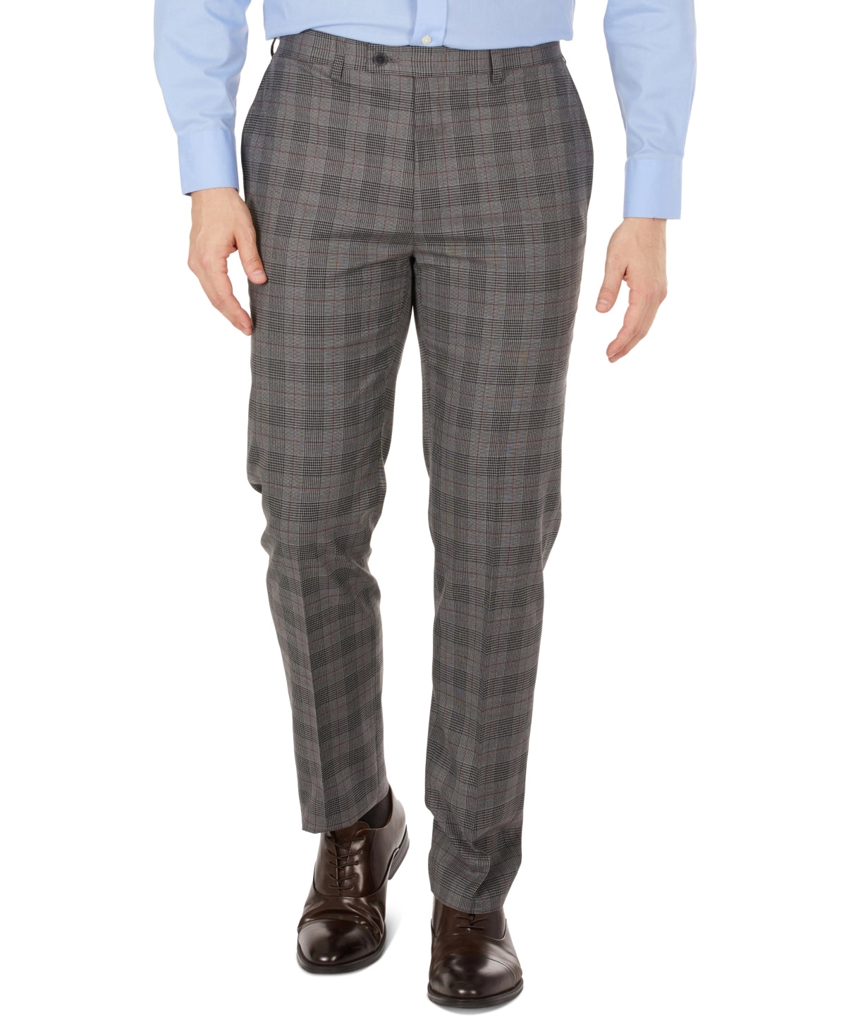 Calvin Klein Men’s Slim-Fit Mini-Check Dress Pants