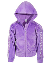 ID Ideology Toddler and Little Girls Girls Can Hooded Zip-up Jacket, Size 4T