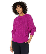 Lauren Ralph Lauren Cable-Knit Dolman Sleeve Sweater, Size Large
