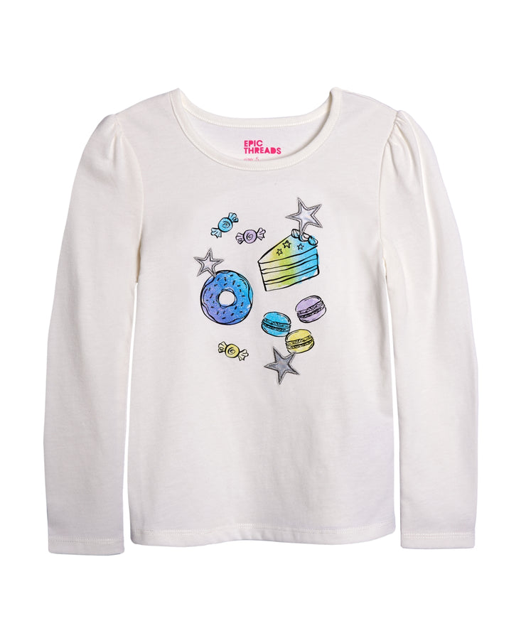 Epic Threads Toddler Girls Desserts T-shirt, Size 4T/4