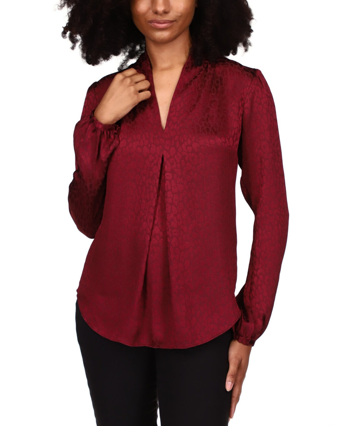 Michael Michael Kors Satin Jacquard Blouse