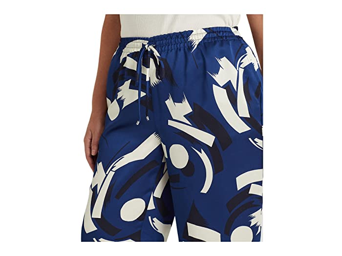Lauren Ralph Lauren Plus Size Geometric Print Charmeuse Wide Leg Pants –  Vanessa Jane
