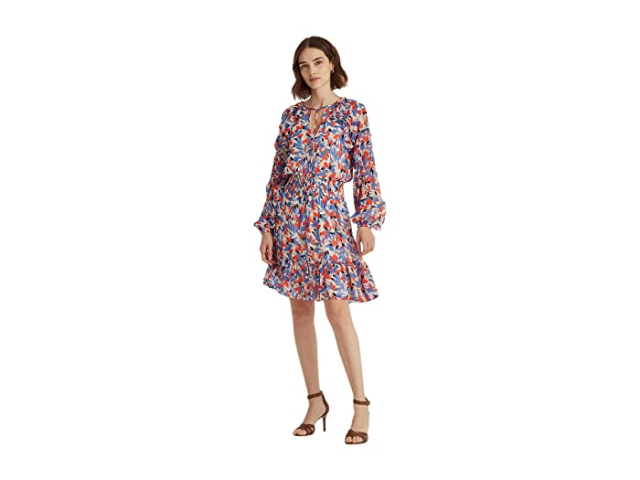 Lauren Ralph Lauren Floral Crinkled Georgette Dress