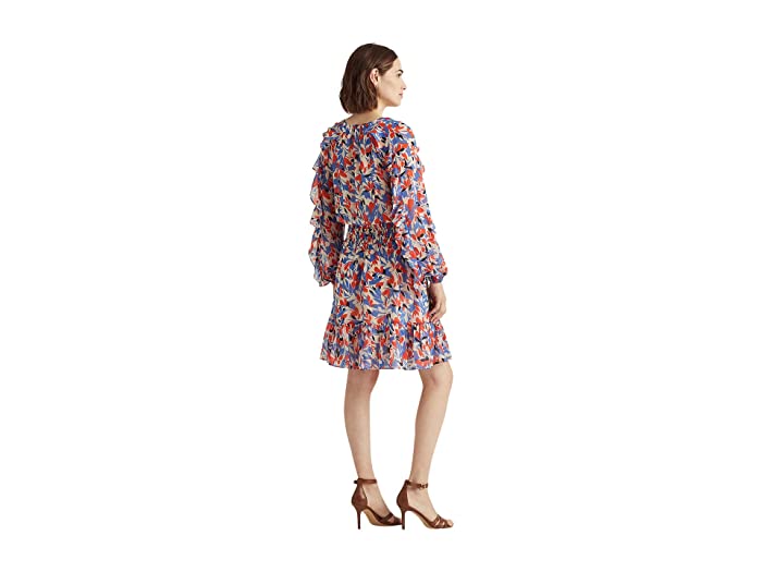 Lauren Ralph Lauren Floral Crinkled Georgette Dress