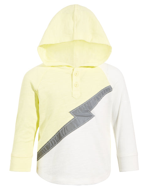 First Impressions Baby Boys Lightning Bolt Hooded Henley Shirt, 6/9 Mo