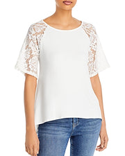 Kim and Cami Swing Lace Short Sleeve Tee, Size Small