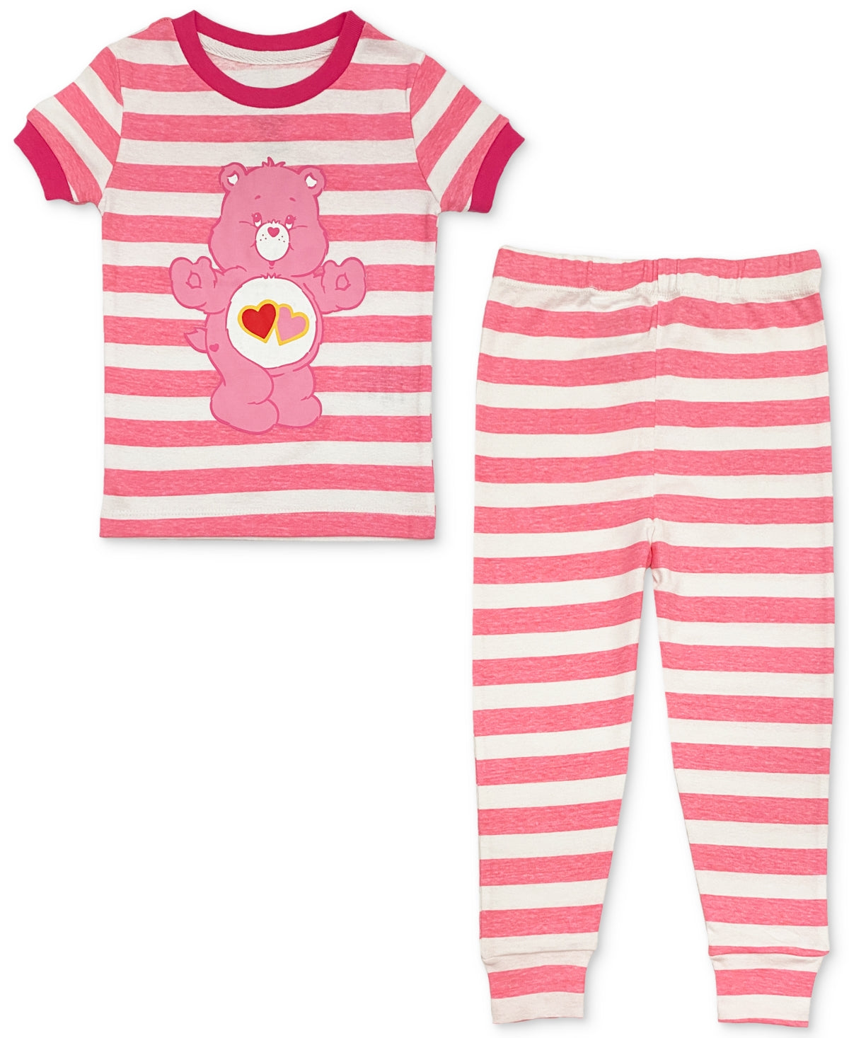 MJC International Girls Love-a-Lot Bear Stripe Pajama Toddler Set, Size 4T