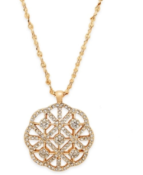 Charter Club Gold-Tone Pave Necklace