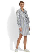 Lauren Ralph Lauren Striped Cotton Broadcloth Shirtdress