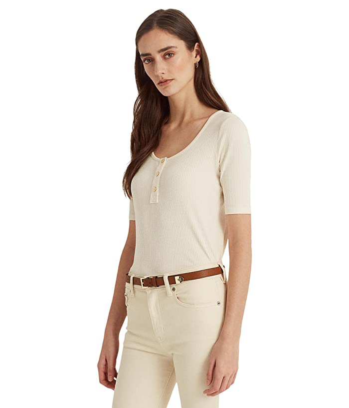 Lauren Ralph Lauren Elbow-Sleeve Henley Top