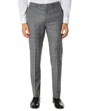 Calvin Klein Mens Slim-Fit Plaid Suit Separate Pants, Size 44WX30L/Grey