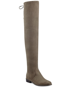 Marc Fisher Womens Humor 2 Solid Riding Over-the-Knee Boots,5M/Taupe Fabric