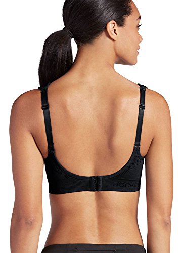 Jockey Womens Hi-Impact Seam Free Sport Bra, Deep Black, Small