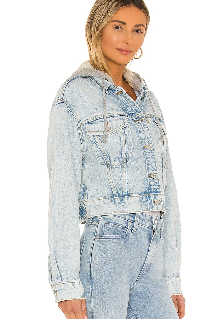 Free People Womens Brando Denim Jacket, Size Small