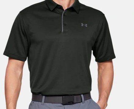 Under Armour Mens Tech Textured-Stripe Polo, Size Small