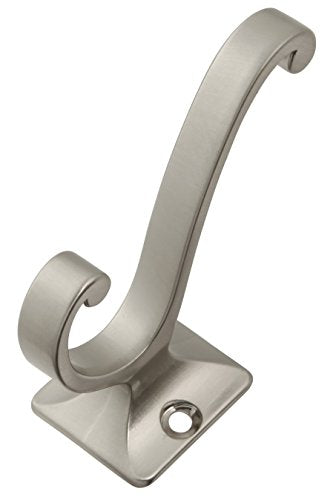 Hickory Hardware P25024 Double Metal Coat Hook Satin Nickel