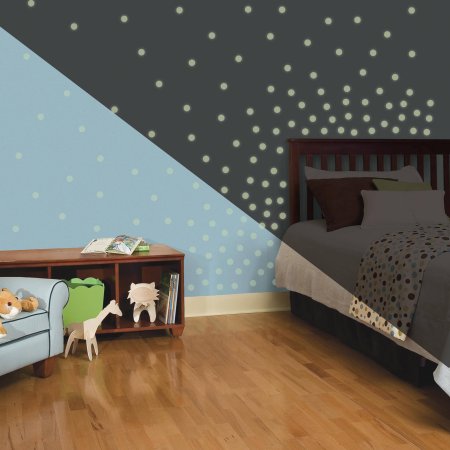 RoomMates RMK2792SCS Glowthe Dark Dots Peel and Stick Wall Decals