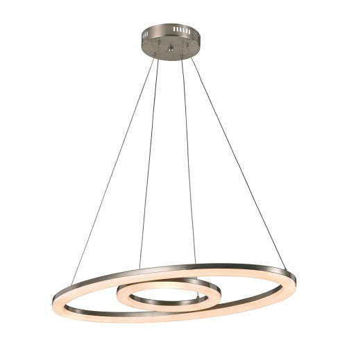 Trans Globe Lighting MDN-1406 Optic II 15.75 Indoor Satin Nickel Modern Pendant