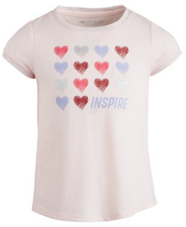 Ideology Little Girls Hearts-Print T-Shirt, Size 5